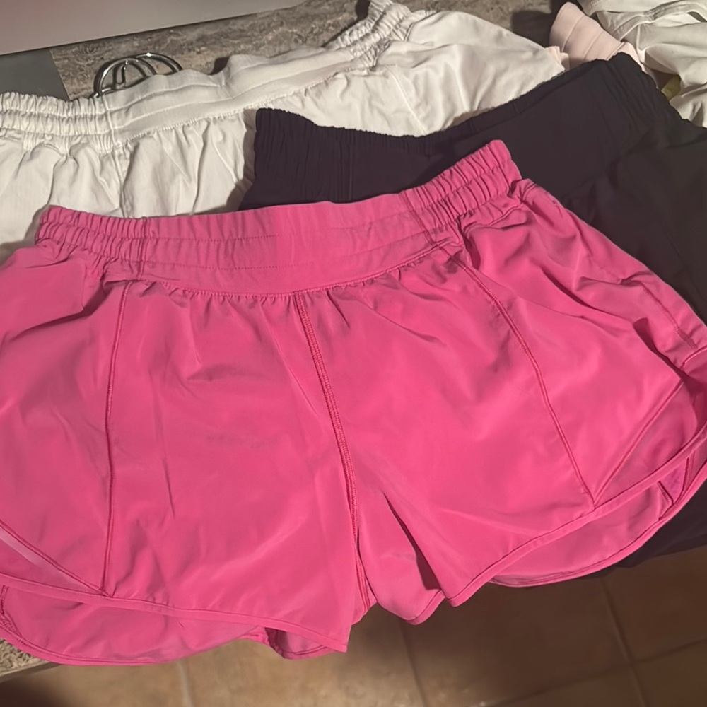 Lululemon Athletica Pink/black and white - lot of 3 - GUC  Athletic Shorts